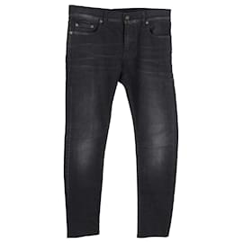 Saint Laurent-Saint Laurent Slim-Fit-Denim-Jeans aus schwarzer Baumwolle-Schwarz