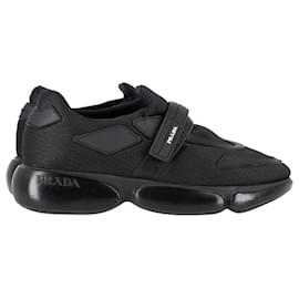 Prada-Prada Cloudbust Velcro Strap Sneakers in Black Mesh-Black