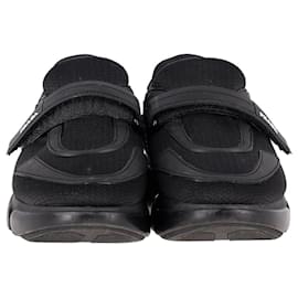 Prada-Zapatillas Prada Cloudbust con tira de velcro en malla negra-Negro