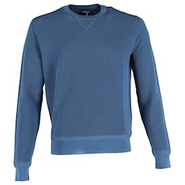 Tom Ford-Tom Ford Crewneck Sweater in Blue Cotton-Blue