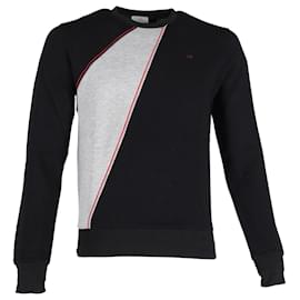 Dior Kontrast-Panel-Sweatshirt aus schwarzer Baumwolle Schwarz