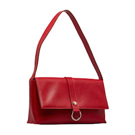 Burberry-Burberry Leather Shoulder Bag Leather Shoulder Bag in Good condition-Red