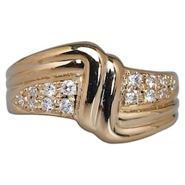 Tasaki-18K Gold Diamond Ring-Golden