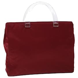 Prada-PRADA Hand Bag Nylon Red Auth 53695-Red