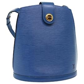 Louis Vuitton-LOUIS VUITTON Epi Cluny Schultertasche Blau M52255 LV Auth 53959-Blau