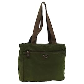 Prada-PRADA Tote Bag Nylon Khaki Auth bs8184-Cachi