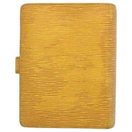Louis Vuitton-LOUIS VUITTON Epi Agenda MM Day Planner Cover Yellow R20049 LV Auth 52591-Yellow