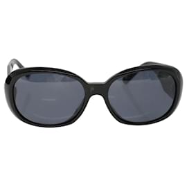 Chanel-CHANEL Óculos de sol plástico preto CC Auth cl778-Preto