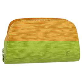 Louis Vuitton-LOUIS VUITTON Epi Dauphine PM Pouch Yellow M48449 LV Auth 52577-Yellow
