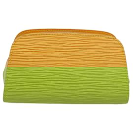 Louis Vuitton-LOUIS VUITTON Epi Dauphine PM Pouch Yellow M48449 LV Auth 52577-Yellow