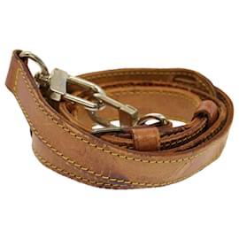 Louis Vuitton-LOUIS VUITTON Adjustable Shoulder Strap Leather 32.7""-39.8"" Beige Auth 53956-Beige