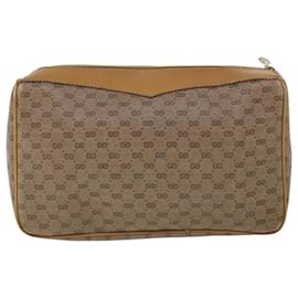 Gucci-GUCCI Micro GG Canvas Web Sherry Line Clutch Bag Beige 014 904 0018 Authentifizierung1207-Beige