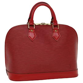 Louis Vuitton-LOUIS VUITTON Bolsa Epi Alma Vermelho Castelhano M52147 Autenticação de LV 53114-Outro