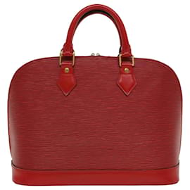 Louis Vuitton-LOUIS VUITTON Bolsa Epi Alma Vermelho Castelhano M52147 Autenticação de LV 53114-Outro