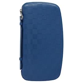 Louis Vuitton-LOUIS VUITTON Damier Infini Organizer Atholl Clutch Bag Blau M30653 Auth ki3459-Blau