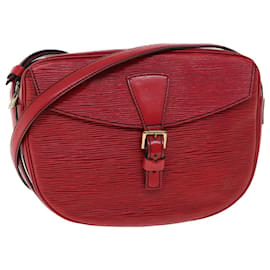 Louis Vuitton-LOUIS VUITTON Epi Jeune Fille Bolsa de Ombro Vermelho M52157 Autenticação de LV 53520-Vermelho