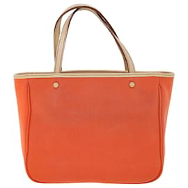 Burberry-BURBERRY Hand Bag Canvas Orange Auth cl763-Orange