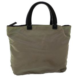 Bolsa de mão PRADA Nylon Khaki Auth cl772 Caqui