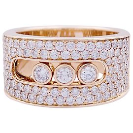Bague Messika, "Move Joaillerie Pavée", or rose, diamants. Autre