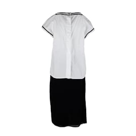 Chanel-Chanel Vintage Sailor Top and Skirt Set-Multiple colors