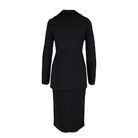Prada-Prada Long Jacket and Skirt Set-Black