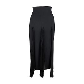 Gonna con orlo a pieghe Christian Dior Nero