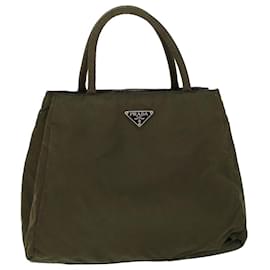Prada-PRADA Hand Bag Nylon Khaki Auth ac2161-Khaki