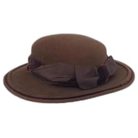 Autre Marque-Vintage hat from Brigatti Milano-Brown