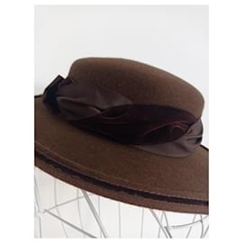 Autre Marque-Sombrero vintage de Brigatti Milano-Castaño