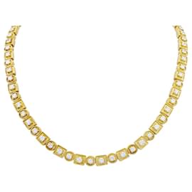 Autre Marque-Lalaounis-Halskette, „byzantinisch“, Gelbgold und Diamanten.-Andere