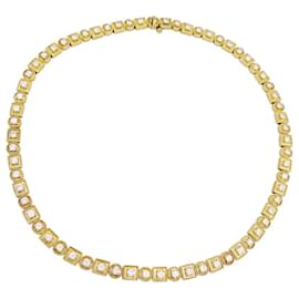 Autre Marque-Lalaounis-Halskette, „byzantinisch“, Gelbgold und Diamanten.-Andere