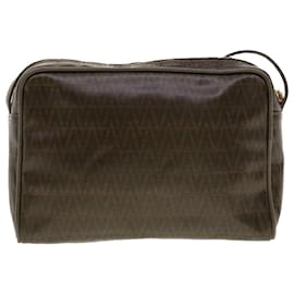 Valentino Garavani-VALENTINO Shoulder Bag PVC Leather Brown Auth am4206-Brown
