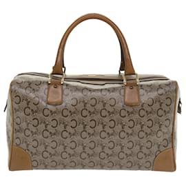 Céline-CELINE C Macadam Canvas Hand Bag Beige Auth tp628-Brown