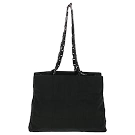 Prada-PRADA Shoulder Bag Nylon Black Auth ar9231-Black