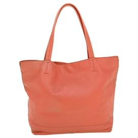 Burberry-BURBERRY Tote Bag Leather Orange Auth yk7150-Orange
