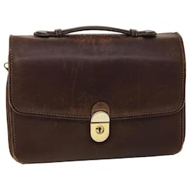 Bally-BALLY Shoulder Bag Leather Brown Auth bs4788-Brown