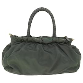 Prada-PRADA Shoulder Bag Nylon 2way Khaki Auth bs4556-Green