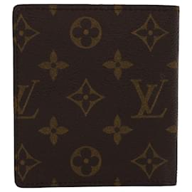 Louis Vuitton-LOUIS VUITTON Monogram Porte Billets 10 Cartes Credit Wallet M60883 auth 43345-Brown