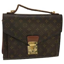 Louis Vuitton-LOUIS VUITTON Monogram Monceau Hand Bag 2way M51185 LV Auth 39810-Brown