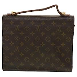 Louis Vuitton-LOUIS VUITTON Monogram Monceau Hand Bag 2way M51185 LV Auth 39810-Brown