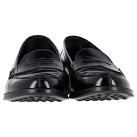 Tod's-Mocassim Tod's Penny em couro preto-Preto