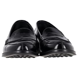 Tod's-Tod's Penny Loafers in Black Leather-Black