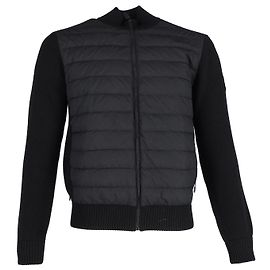 Canada Goose Hybridge Knit Jacket in Black Merino Wool Black