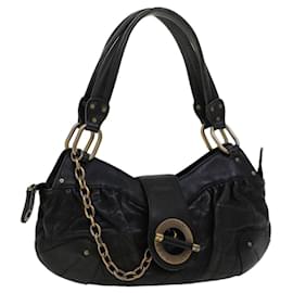 Bally-BALLY Shoulder Bag Leather Black Auth yb137-Black