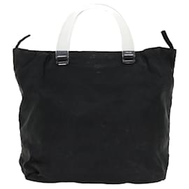Prada-PRADA Hand Bag Nylon Black Auth bs6401-Black