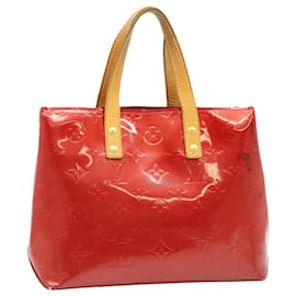 Louis Vuitton-LOUIS VUITTON Monogram Vernis Reade PM Hand Bag Red M91088 LV Auth ai602-Red