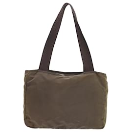 Prada-PRADA Tote Bag Nylon Khaki Auth 46166-Green