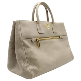 Prada-Taupe Shoulder Bag with Detachable Crossbody Strap-Other