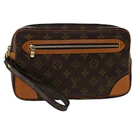 Louis Vuitton-LOUIS VUITTON Monogram Marly Dragonne GM Clutch Bag M51825 LV Auth 50634-Brown