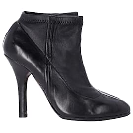 Dolce & Gabbana-Dolce & Gabbana High Heel Ankle Boots in Black Leather-Black
